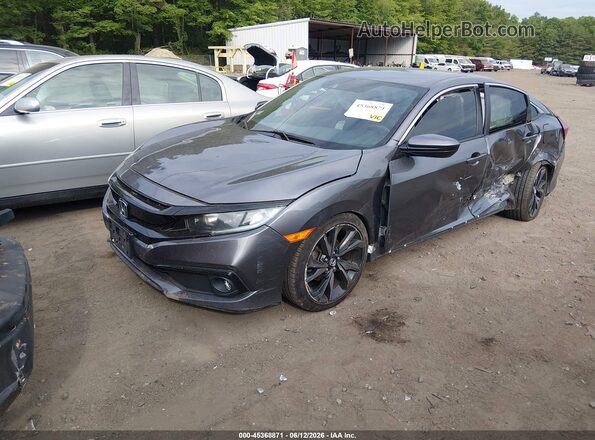 2HGFC2F87KH546692 2019 HONDA CIVIC Gray Передня ліва чверть
