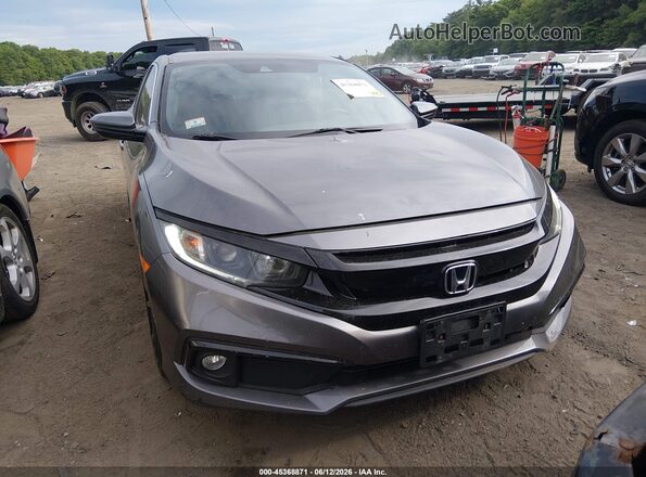 2HGFC2F87KH546692 2019 HONDA CIVIC Gray Вид щитка приладів