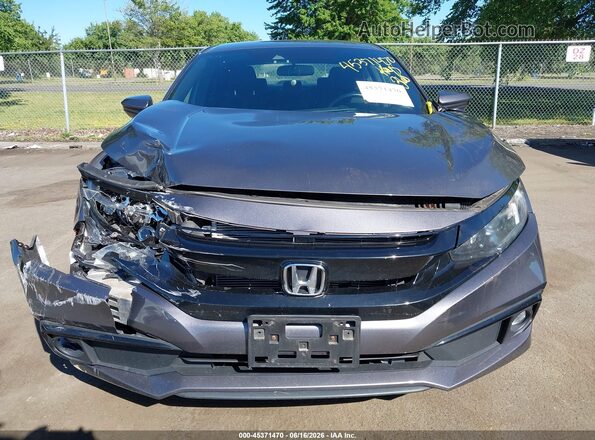 2HGFC2F87KH565596 2019 HONDA CIVIC Gray Widok z przodu
