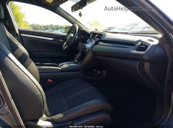 2HGFC2F87KH565596 2019 HONDA CIVIC Gray Widok wnętrza z przodu
