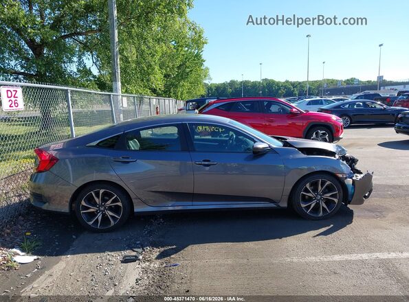 2HGFC2F87KH565596 2019 HONDA CIVIC Gray Widok zestawu wskaźników