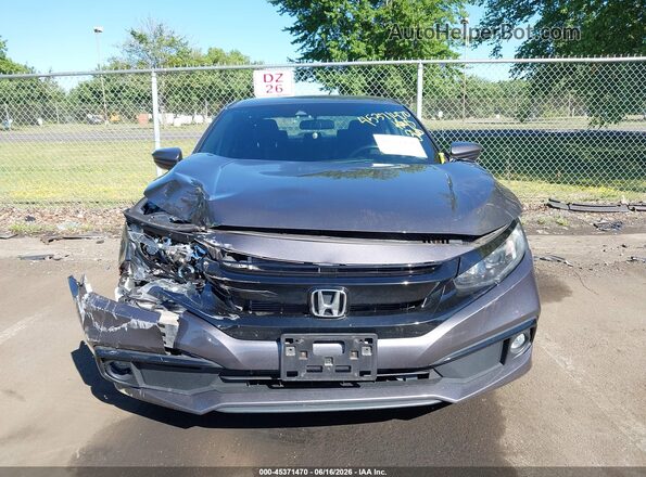 2HGFC2F87KH565596 2019 HONDA CIVIC Gray Widok deski rozdzielczej