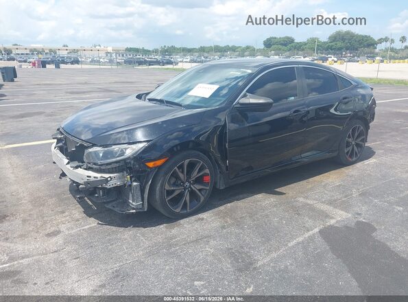 2HGFC2F88KH518514 2019 HONDA CIVIC Black Front left
