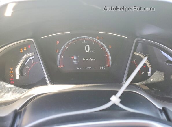 2HGFC2F88KH536835 2019 HONDA CIVIC White Vista del cuadro de instrumentos