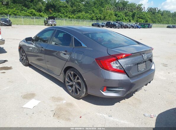 2HGFC2F88LH505649 2020 HONDA CIVIC Gray Trasero izquierdo