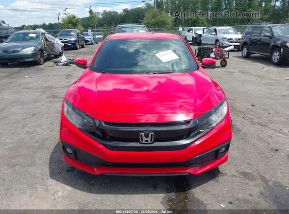 2HGFC2F88LH571487 2020 HONDA CIVIC Red Instrument cluster view
