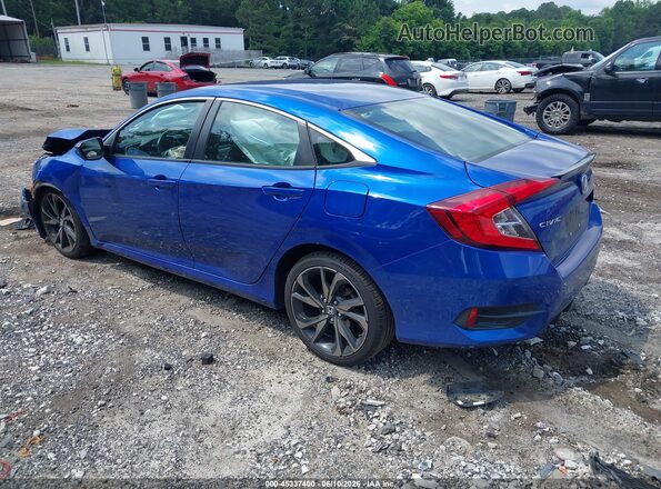 2HGFC2F88MH534232 2021 HONDA CIVIC Blue Trasero izquierdo