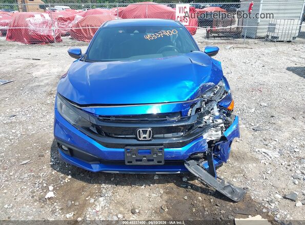2HGFC2F88MH534232 2021 HONDA CIVIC Blue Vista del cuadro de instrumentos