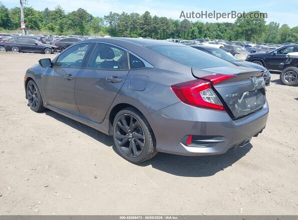 2HGFC2F88MH555582 2021 HONDA CIVIC Gray Rear left