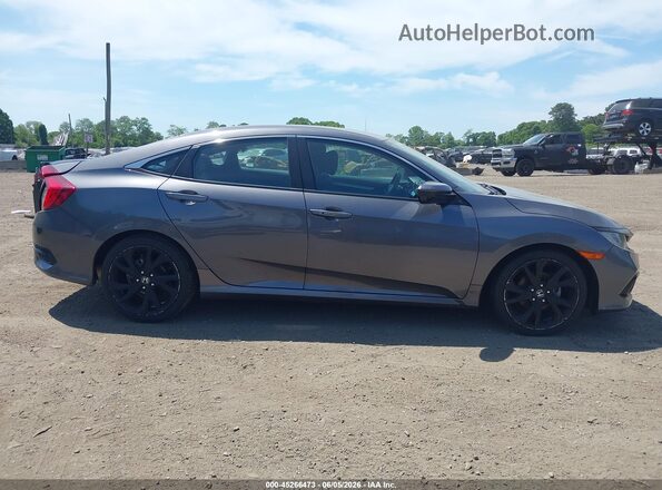 2HGFC2F88MH555582 2021 HONDA CIVIC Gray Rear interior view