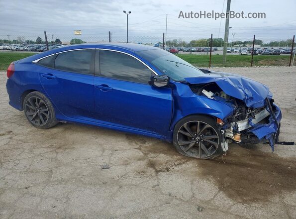 2HGFC2F88MH558112 2021 HONDA CIVIC Blue Front right
