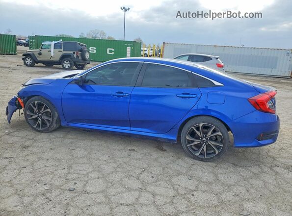 2HGFC2F88MH558112 2021 HONDA CIVIC Blue Rear left