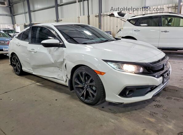 2HGFC2F89KH506470 2019 HONDA CIVIC White Przód prawy