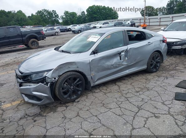 2HGFC2F89KH581928 2019 HONDA CIVIC Silver Vista tres cuartos delantera izquierda