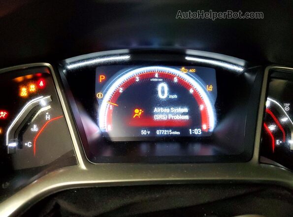 2HGFC2F89LH509936 2020 HONDA CIVIC Blue Вид щитка приладів