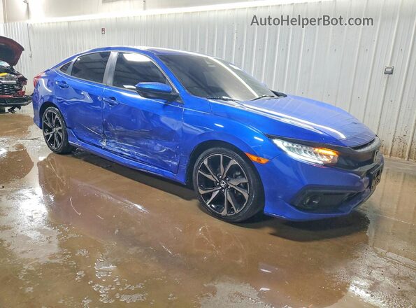 2HGFC2F89LH509936 2020 HONDA CIVIC Blue Передня права чверть