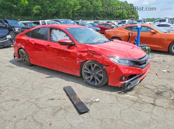 2HGFC2F89LH582675 2020 HONDA CIVIC Red წინა მარჯვენა