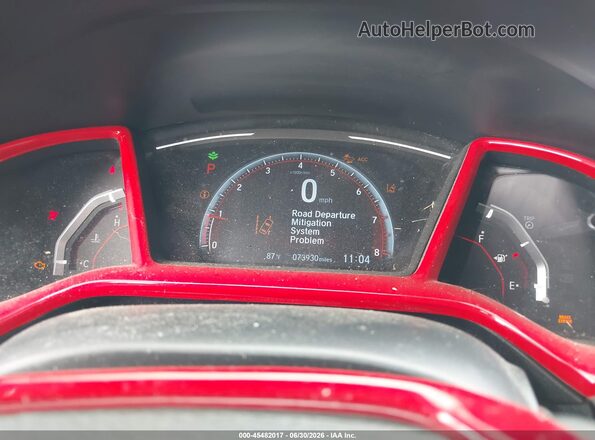 2HGFC2F89MH537110 2021 HONDA CIVIC Red Vista de los asientos traseros