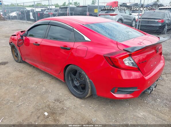 2HGFC2F89MH537110 2021 HONDA CIVIC Red Trasero izquierdo