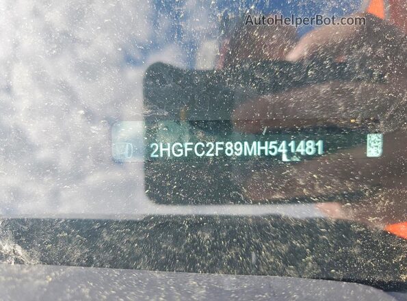 2HGFC2F89MH541481 2021 HONDA CIVIC White ძრავის განყოფილების ხედი
