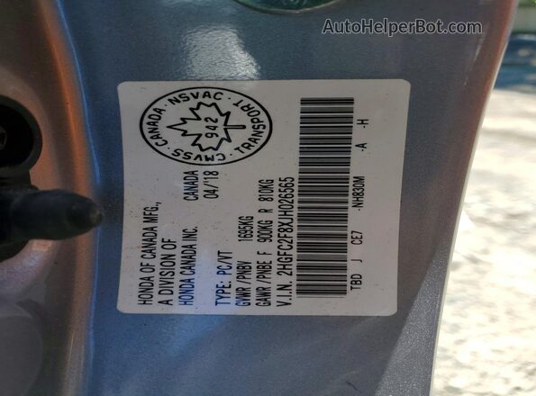 2HGFC2F8XJH026565 2018 HONDA CIVIC Silver 