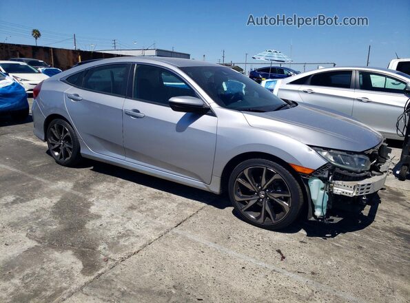 2HGFC2F8XKH526713 2019 HONDA CIVIC Серебряный Передняя правая четверть