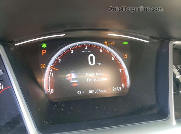 2HGFC2F8XKH526713 2019 HONDA CIVIC Серебряный Вид щитка приборов