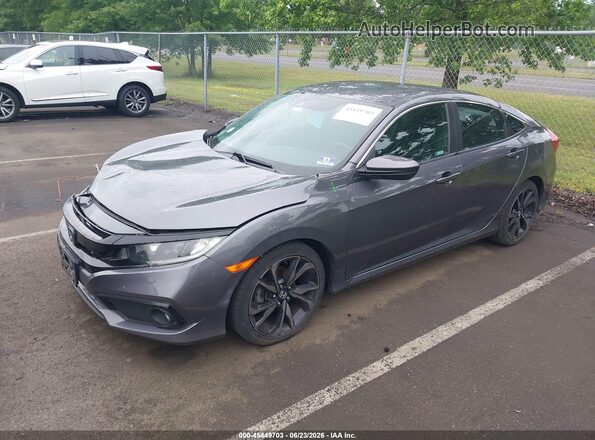 2HGFC2F8XKH562031 2019 HONDA CIVIC Gray Передня ліва чверть