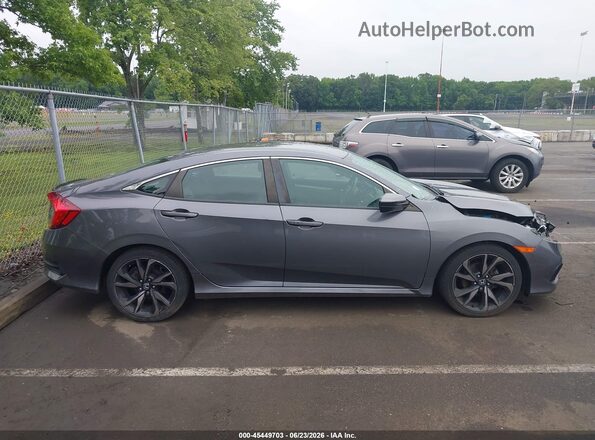 2HGFC2F8XKH562031 2019 HONDA CIVIC Gray Вид задньої частини салону