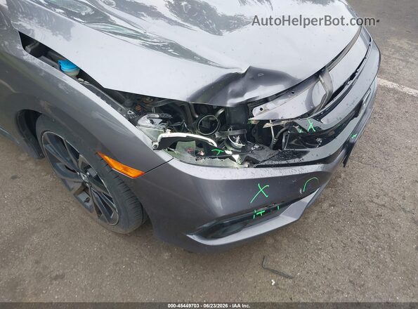 2HGFC2F8XKH562031 2019 HONDA CIVIC Gray Вид спереду