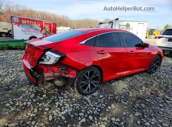 2HGFC2F8XLH543187 2020 HONDA CIVIC Красный Задняя правая четверть