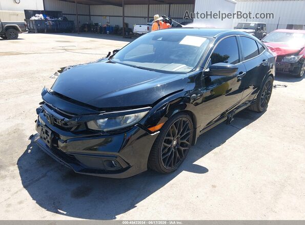 2HGFC2F8XLH572883 2020 HONDA CIVIC Black Առջևի ձախ երեք քառորդ տեսարան