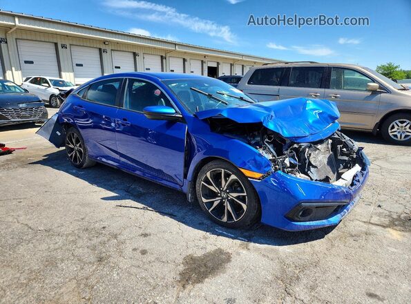 2HGFC2F8XMH505072 2021 HONDA CIVIC Blue Delantero derecho