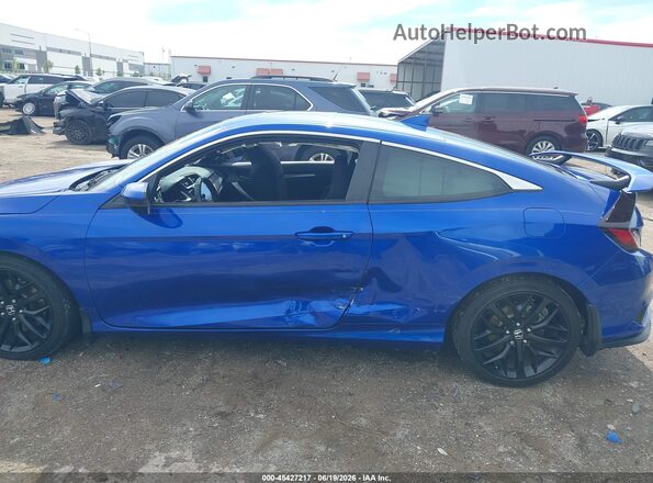2HGFC3A52LH752264 2020 HONDA CIVIC Blue Rear interior view