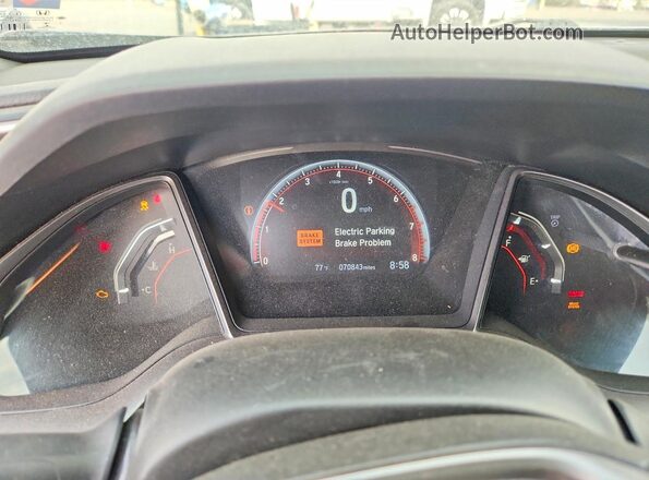 2HGFC3A53KH755530 2019 HONDA CIVIC Gray Widok zestawu wskaźników