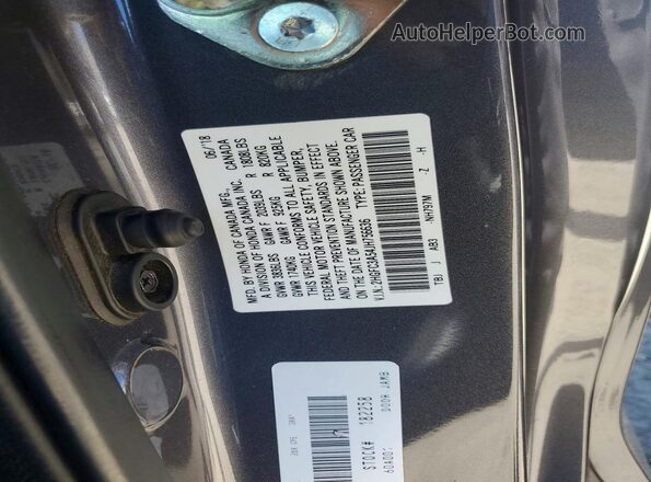 2HGFC3A54JH756636 2018 HONDA CIVIC Gray Вид підкапотного простору