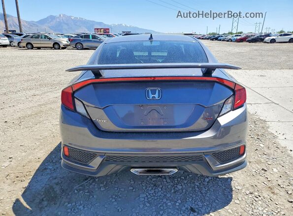 2HGFC3A54JH756636 2018 HONDA CIVIC Gray Вид ззаду
