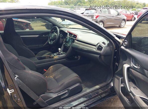 2HGFC3A54JH757740 2018 HONDA CIVIC Black წინა სალონის ხედი