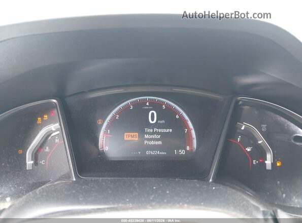 2HGFC3A54JH757740 2018 HONDA CIVIC Black უკანა სავარძლების ხედი