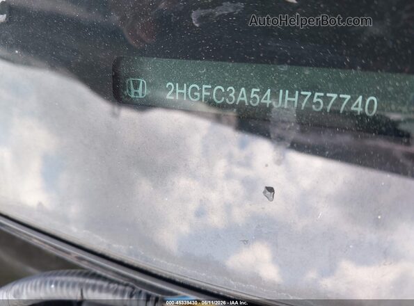 2HGFC3A54JH757740 2018 HONDA CIVIC Black ძრავის განყოფილების ხედი