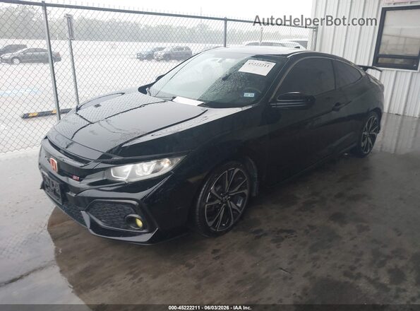 2HGFC3A58JH755781 2018 HONDA CIVIC Black Առջևի ձախ երեք քառորդ տեսարան
