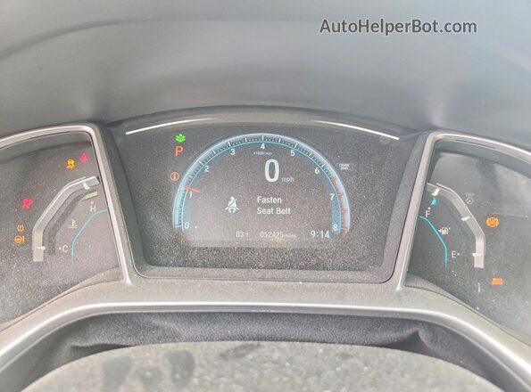 2HGFC3B30JH353363 2018 HONDA CIVIC Gray Вид щитка приладів