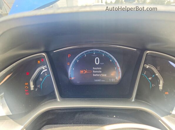 2HGFC3B30JH355677 2018 HONDA CIVIC Синий Вид щитка приборов