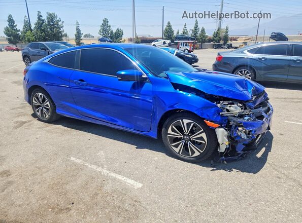 2HGFC3B30JH355677 2018 HONDA CIVIC Синий Передняя правая четверть