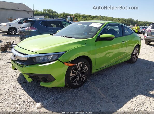 2HGFC3B34GH358137 2016 HONDA CIVIC Green წინა მარცხენა ხედი სამი მეოთხედიდან
