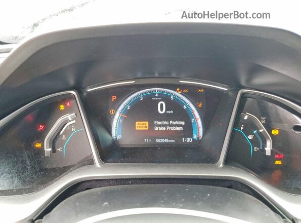 2HGFC3B37KH351787 2019 HONDA CIVIC Black ხელსაწყოთა პანელის ხედი