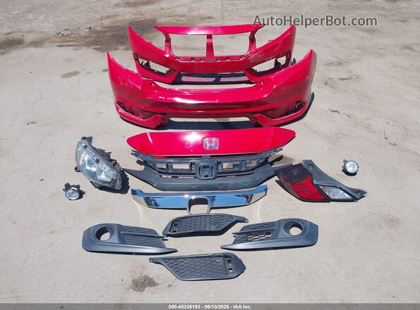 2HGFC3B77GH352819 2016 HONDA CIVIC Red Vista del cuadro de instrumentos