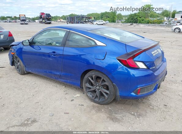 2HGFC4A88LH301095 2020 HONDA CIVIC Blue Հետևի ձախ