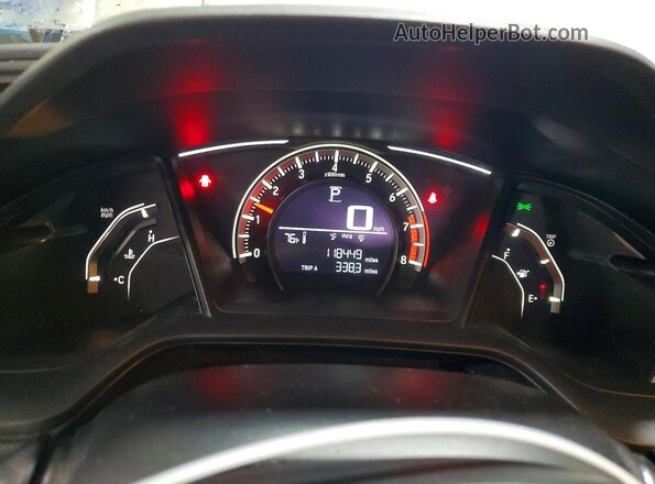 2HGFC4B04HH309372 2017 HONDA CIVIC Blue ხელსაწყოთა პანელის ხედი