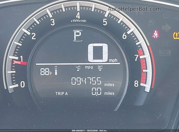 2HGFC4B05HH310062 2017 HONDA CIVIC Black სალონის 360-გრადუსიანი ხედი